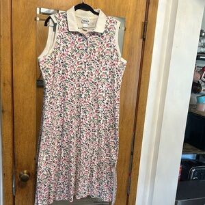 Vintage Hanes Signature Collection Sleeveless Polo Midi Dress